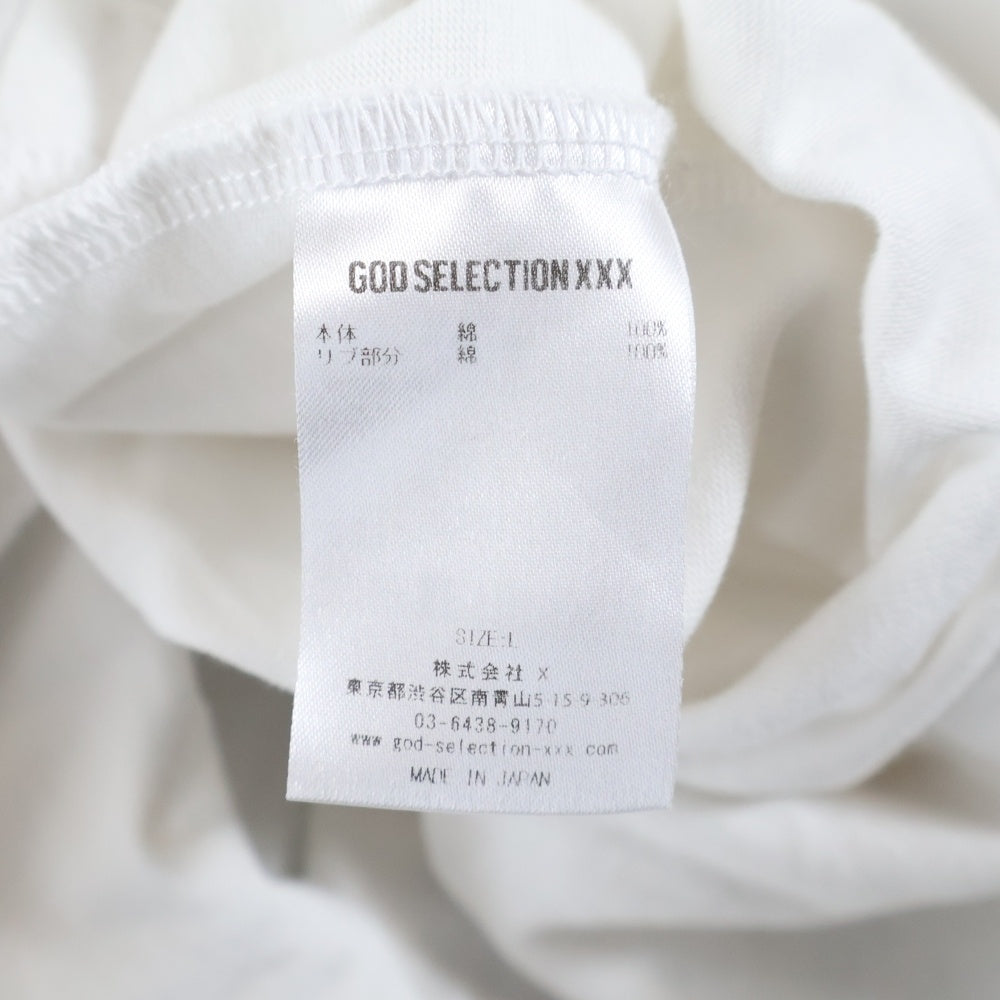 GOD SELECTION XXX(ゴッドセレクショントリプルエックス) ANGEL S/S TEE エンジェル ロゴプリント半袖Tシャツ カットソー ホワイト