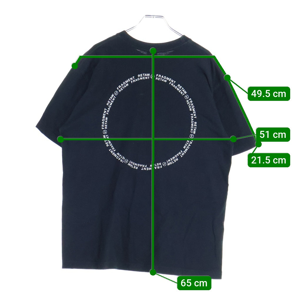 FRAGMENT DESIGN(フラグメントデザイン) ×retaW リトゥ プリントロゴ 半袖Tシャツ カットソー ブラック