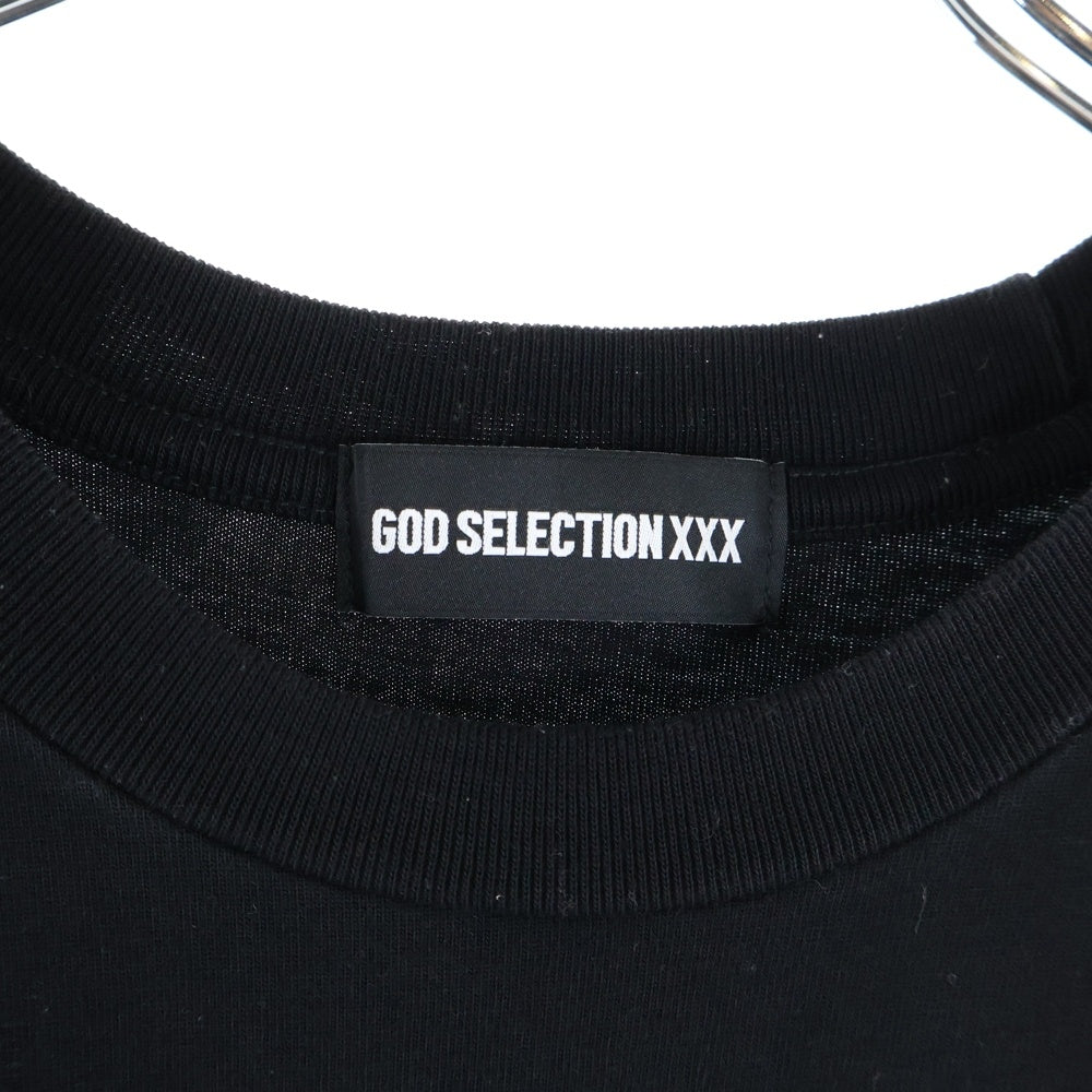 GOD SELECTION XXX(ゴッドセレクショントリプルエックス) ヘイリービーバー フォトプリント半袖Tシャツ カットソー ブラック