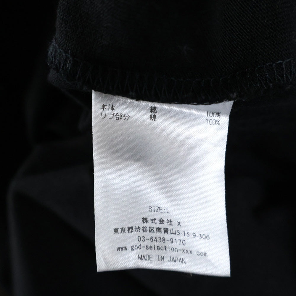 GOD SELECTION XXX(ゴッドセレクショントリプルエックス) 25SS フォトプリント 半袖Tシャツ カットソー ブラック