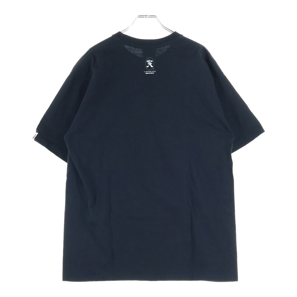 A BATHING APE(アベイシングエイプ) ×GOD SELECTION XXX ゴッドセレクション エイプヘッド プリントロゴ 半袖Tシャツ カットソー ブラック