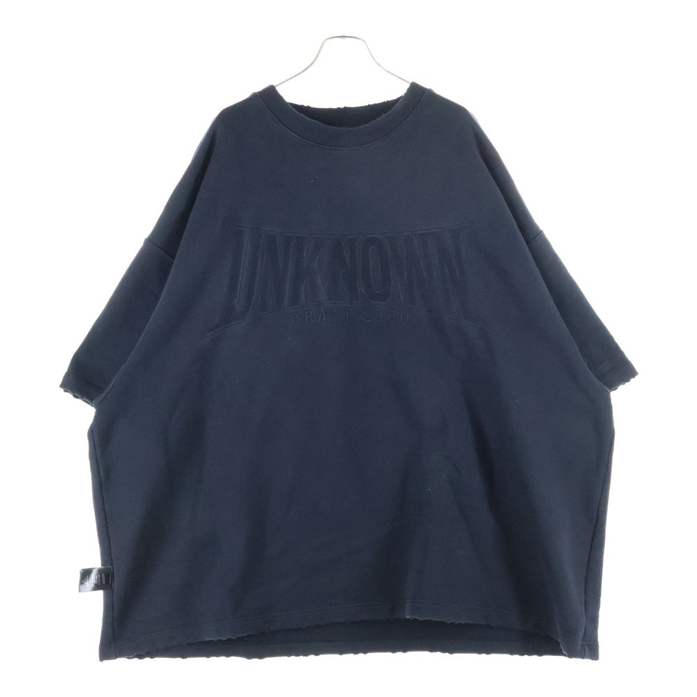 VETEMENTS(ヴェトモン) 23SS ダメージ加工インサイドアウト半袖スウェット トレーナー ブラック UE63TR360B