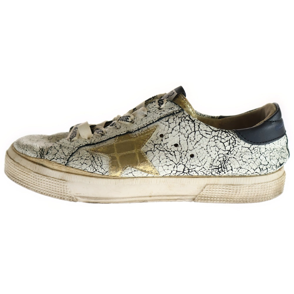 GOLDEN GOOSE DELUXE BRAND(ゴールデングースデラックスブランド) MAY ヴィンテージ加工ローカットスニーカー レディース ホワイト
