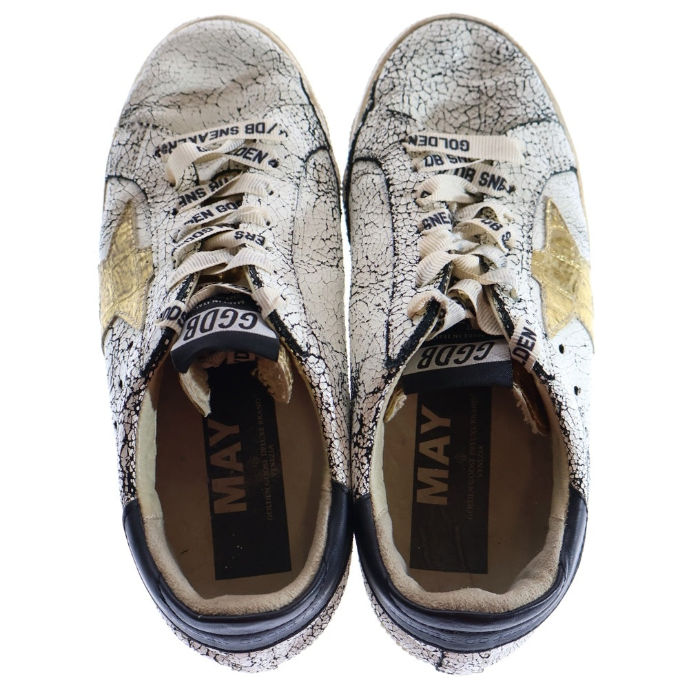 GOLDEN GOOSE DELUXE BRAND(ゴールデングースデラックスブランド) MAY ヴィンテージ加工ローカットスニーカー レディース ホワイト