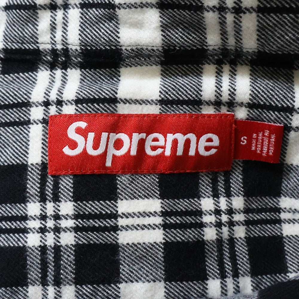 SUPREME(シュプリーム) 25AW Plaid Flannel Shirt チェック柄 長袖フランネルシャツ ホワイト/ブラック