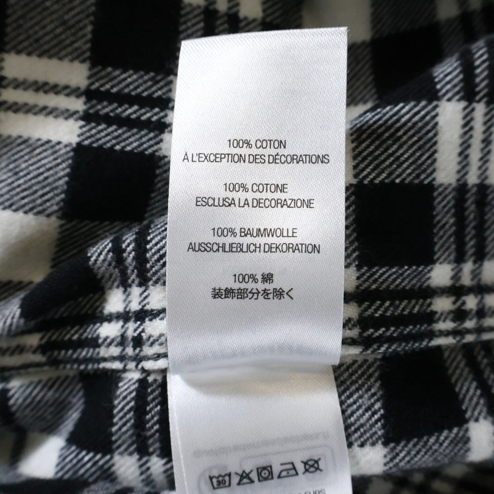 SUPREME(シュプリーム) 25AW Plaid Flannel Shirt チェック柄 長袖フランネルシャツ ホワイト/ブラック
