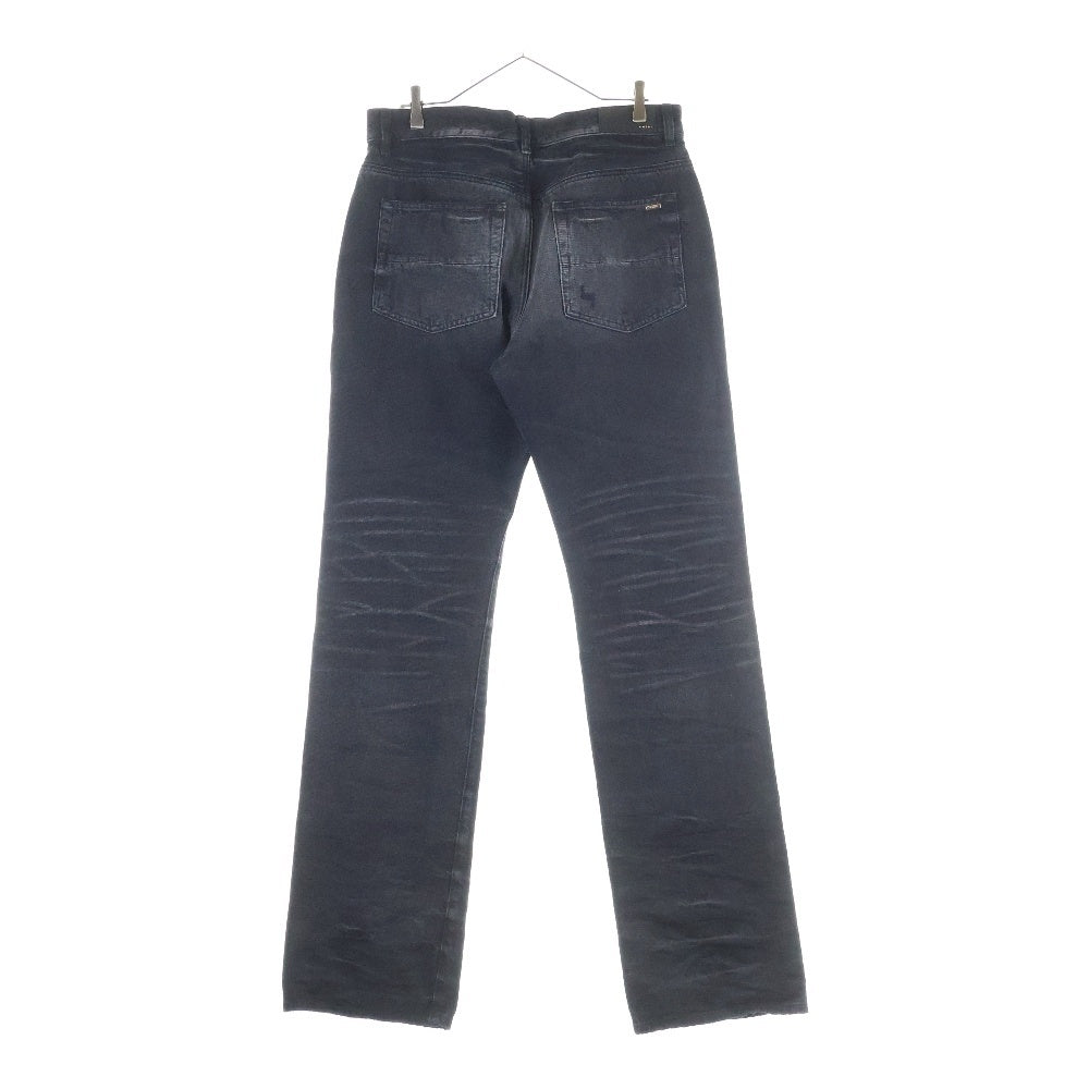 AMIRI(アミリ) 23AW Stack Straight Jean スタック ストレート クラッシュ加工スキニーデニムパンツ ジーンズ ブラック