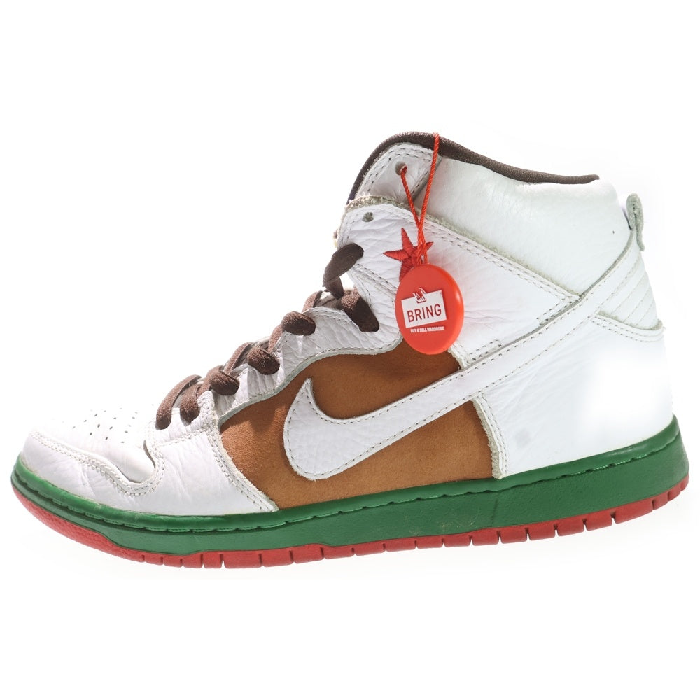 NIKE SB(ナイキエスビー) 【14年製】DUNK HIGH PREMIUM CALIFORNIA 313171-201 ダンク プレミアム カリフォルニア ハイカットスニーカー ホワイト/ブラウン US10/28cm