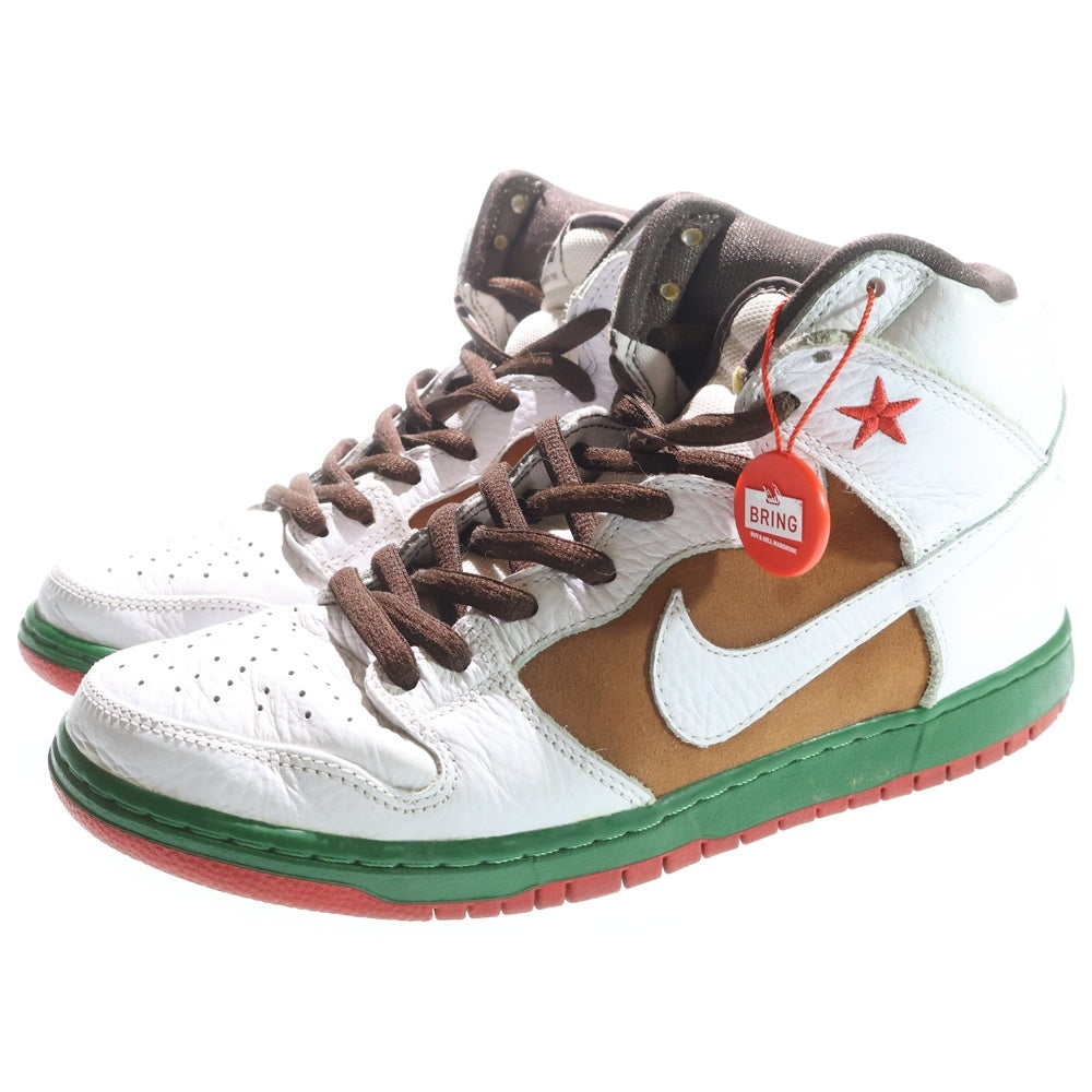 NIKE SB(ナイキエスビー) 【14年製】DUNK HIGH PREMIUM CALIFORNIA 313171-201 ダンク プレミアム カリフォルニア ハイカットスニーカー ホワイト/ブラウン US10/28cm