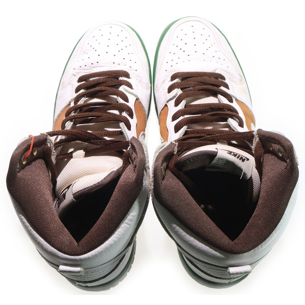 NIKE SB(ナイキエスビー) 【14年製】DUNK HIGH PREMIUM CALIFORNIA 313171-201 ダンク プレミアム カリフォルニア ハイカットスニーカー ホワイト/ブラウン US10/28cm