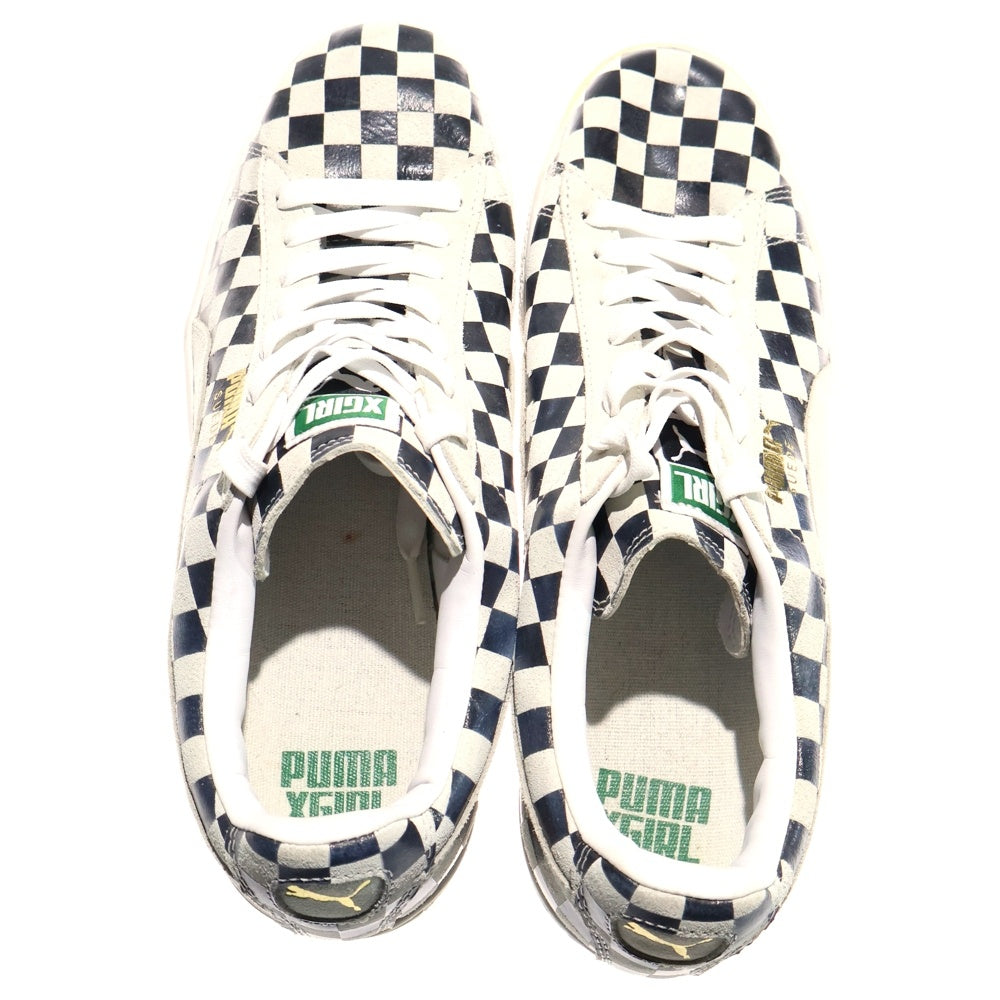 PUMA(プーマ) ×XGIRL エックスガール スウェード ストライプ柄 ローカットスニーカー ブラック/ベージュ US10/28cm