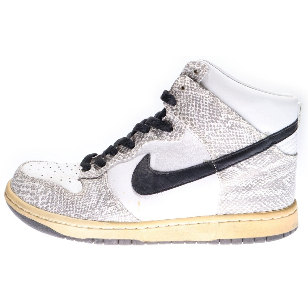 NIKE(ナイキ) 【観賞用 2013年製】DUNK PREMIUM HIGH SP Cocoa Snake 624512-010 ダンクプレミアム ハイカットスニーカー ブラック/ホワイト US9.5/27.5