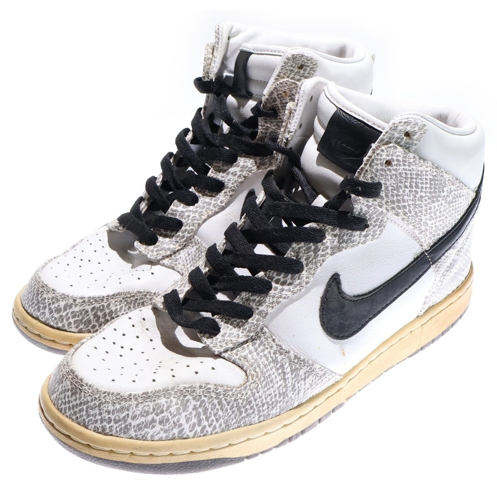 NIKE(ナイキ) 【観賞用 2013年製】DUNK PREMIUM HIGH SP Cocoa Snake 624512-010 ダンクプレミアム ハイカットスニーカー ブラック/ホワイト US9.5/27.5