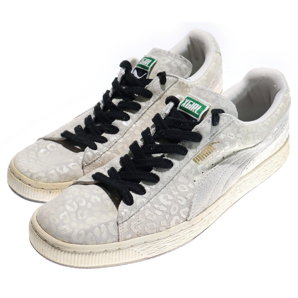 PUMA(プーマ) ×X-girl SUEDE WHITE PACK スエード レオパード ローカットスニーカー グレー 360992-01