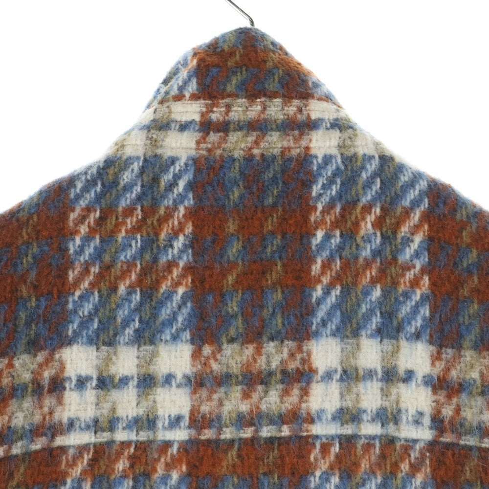 THUG CLUB(サグクラブ) CLASSIC CHECK FULL-ZIP JACKET クラシック チェック フルジップ ジャケット ブラウン/オレンジ TC25JK3001