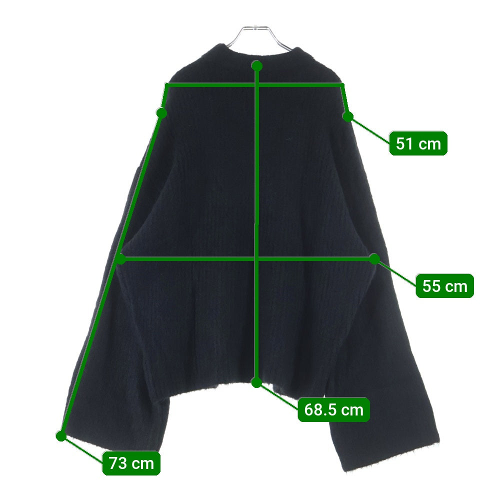 entire studios(エンタイア スタジオ) HEAVY KNIT CREW SWEATER ヘヴィー ニット クールネック セーター ブラック ES2562
