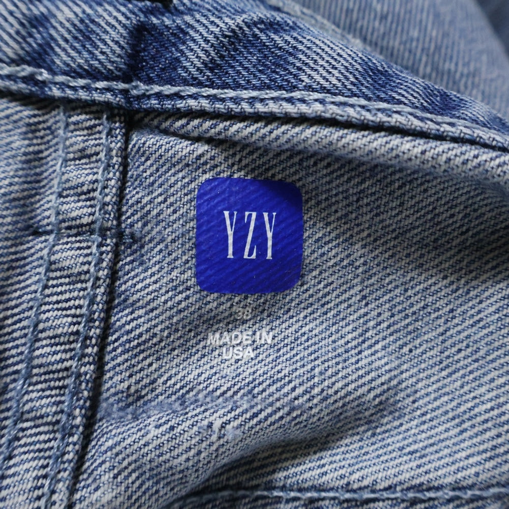 YEEZY GAP(イージーギャップ) 22SS 5 Pocket Denim Pants ダメージ加工 ストレートデニムパンツ インディゴ