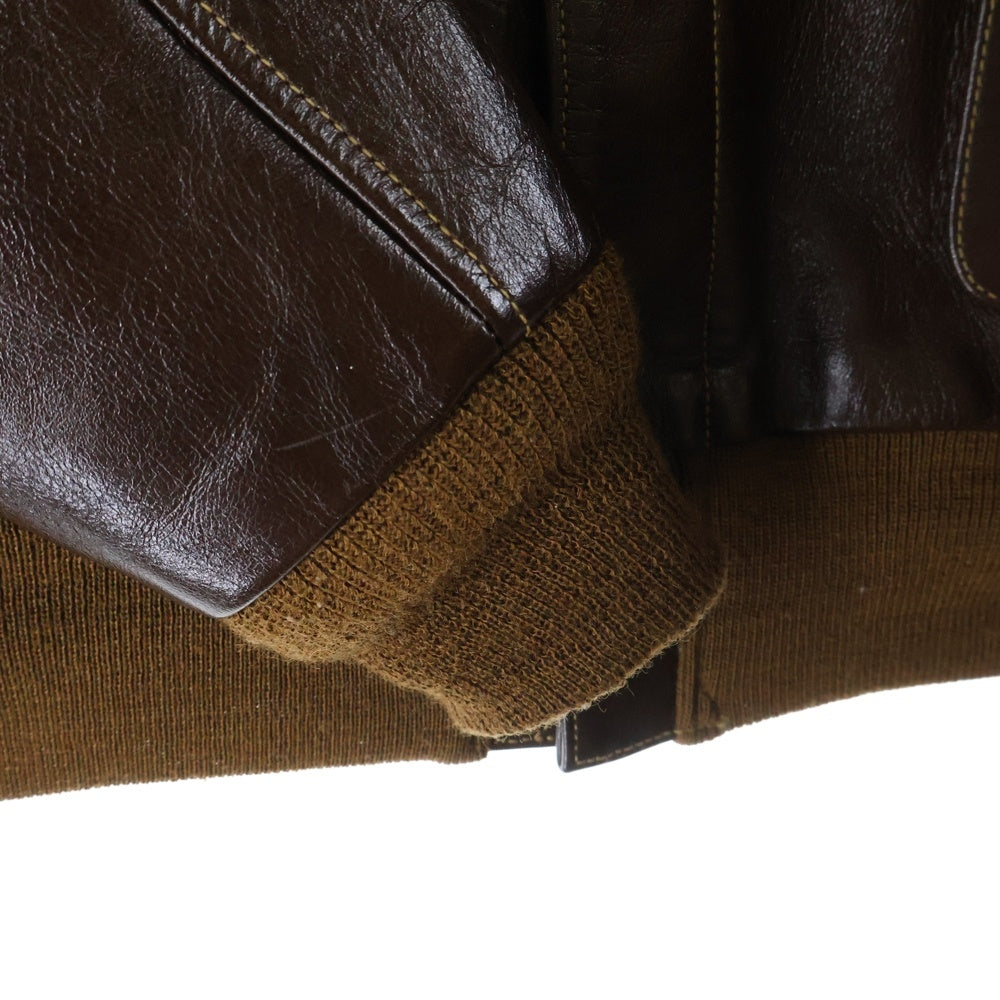 Buzz Rickson's(バズリクソンズ) TYPE A-2 CONTRACT タイプA-2 レザージャケット ホースハイド 馬革 ブラウン BR80593