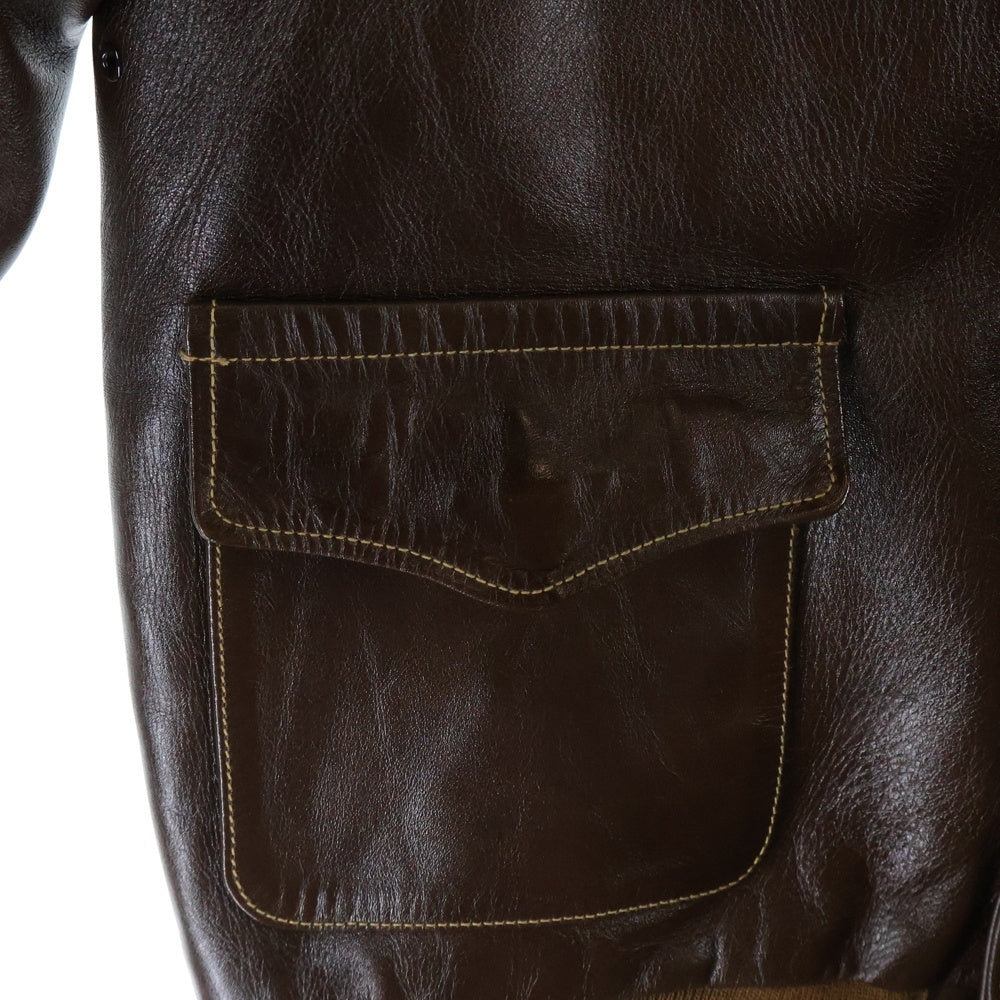 Buzz Rickson's(バズリクソンズ) TYPE A-2 CONTRACT タイプA-2 レザージャケット ホースハイド 馬革 ブラウン BR80593