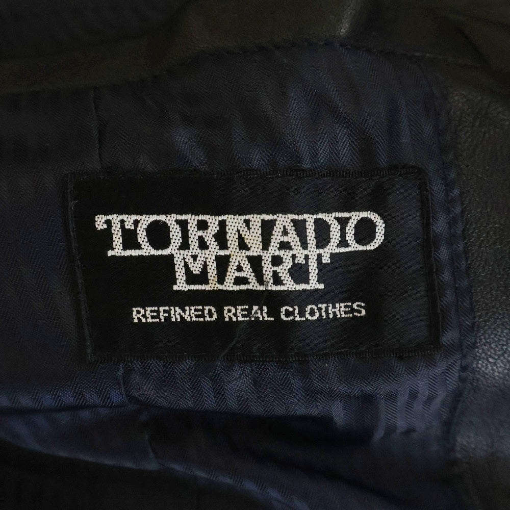 TORNADO MART(トルネードマート) スタンドカラーラムレザー レザーテーラードジャケット ブラック