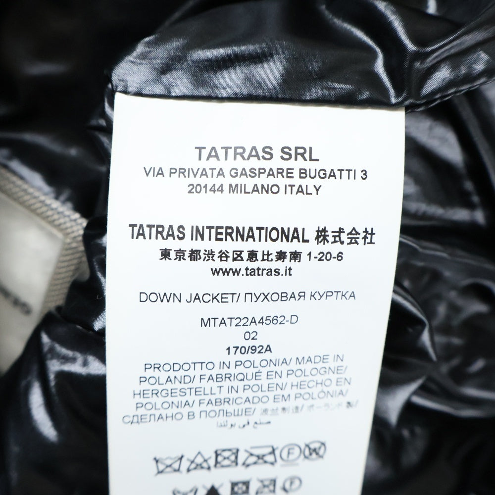 TATRAS(タトラス) 22AW BELBO ベルボ フーデッド ダウンジャケット ブラック MTAT22A4562-D
