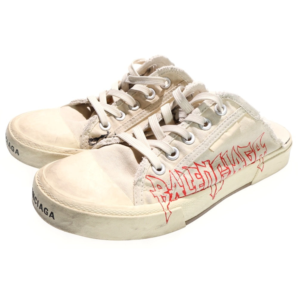 BALENCIAGA(バレンシアガ) DENIM SLIPPERS ペイント/ダメージ加工 スリッポン ベージュ 693952