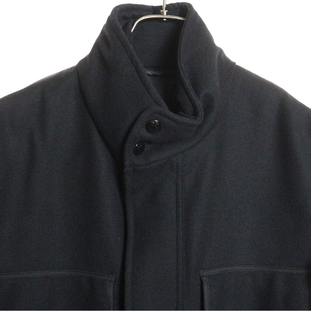 MONCLER(モンクレール) 25AW Avoine ナイロン/ウール切返しショートダウンジャケット ブラック K20911A00227
