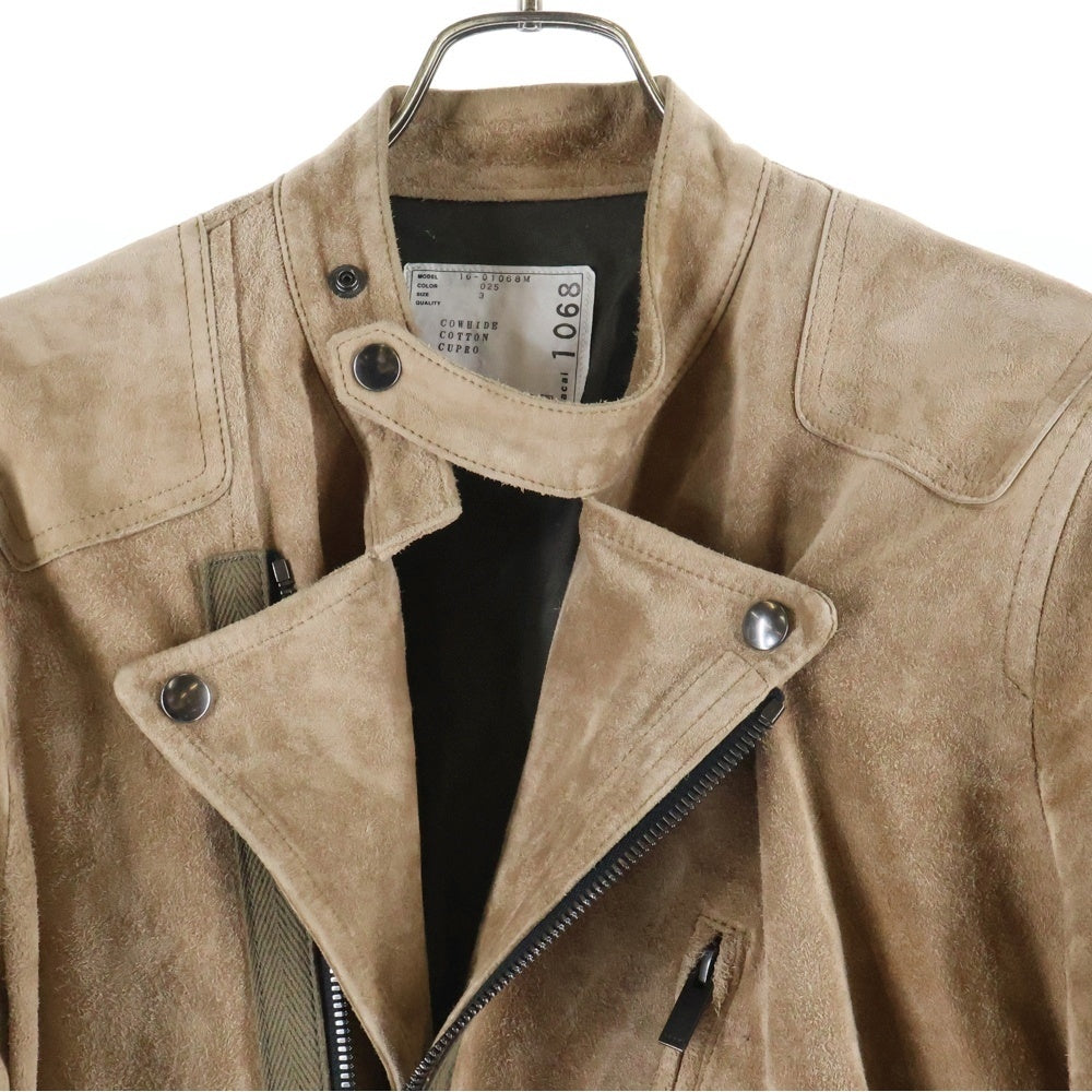 Sacai(サカイ) 16SS カウハイドスウェードライダースジャケット レザージャケット ベージュ 16-01068M