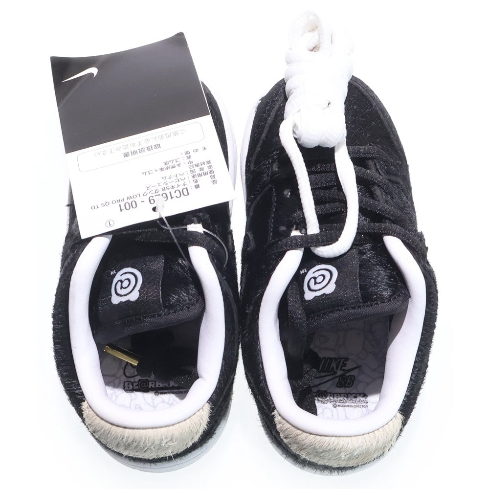NIKE(ナイキ) ×Medicom Toy TD Dunk Low Pro QS BE@RBRICK DC1629-001 メディコムトイ ダンク ローカットスニーカー ベアブリック ブラック US7C/13cm