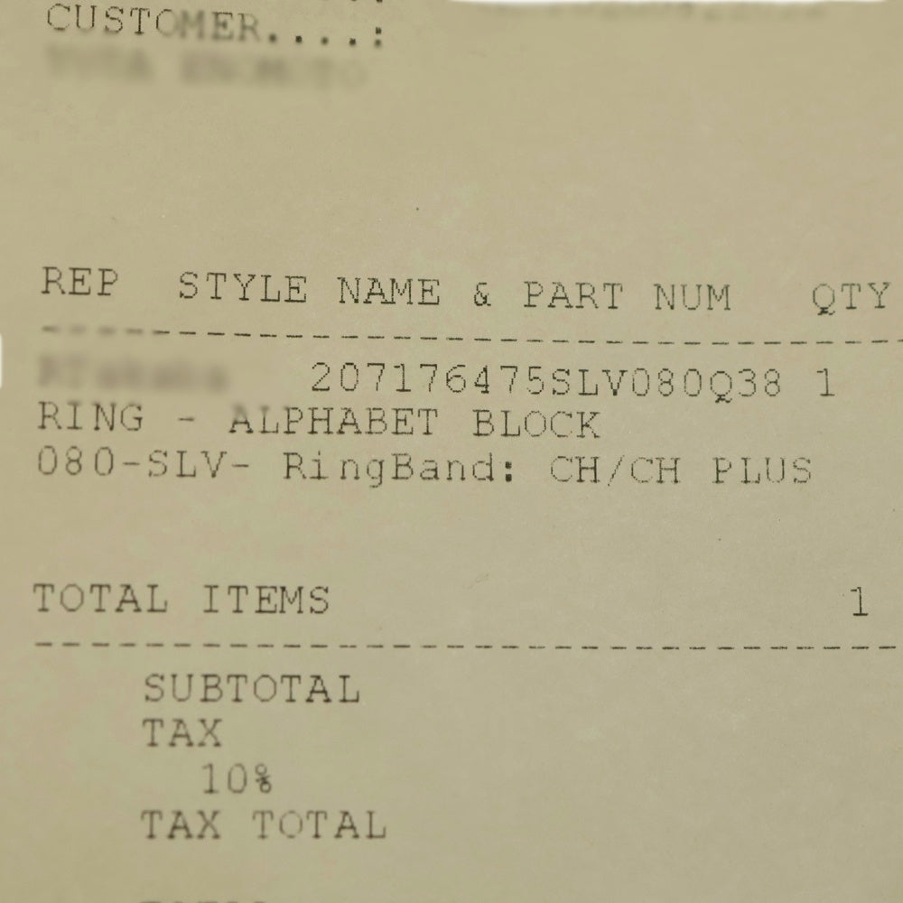 CHROME HEARTS(クロムハーツ) ALPHABET BLOCK アルファベットブロック リング シルバー