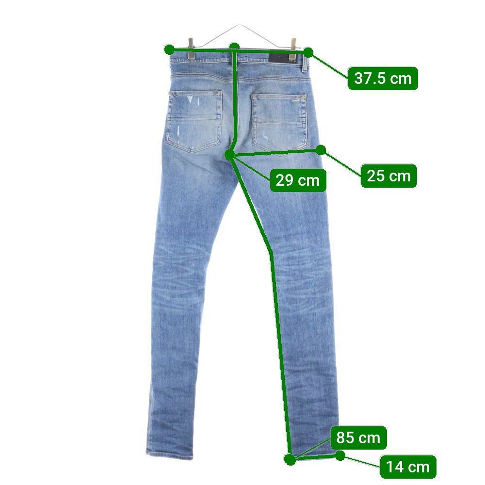 AMIRI(アミリ) MX1 JEANS バンダナ ダメージ加工 スキニー デニムパンツ インディゴ