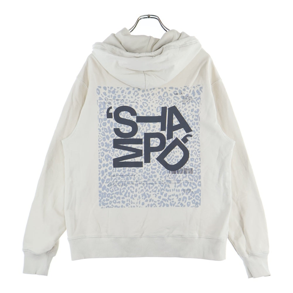 STAMPD(スタンプド) ロゴプリントプルオーバーパーカー フーディー アイボリー