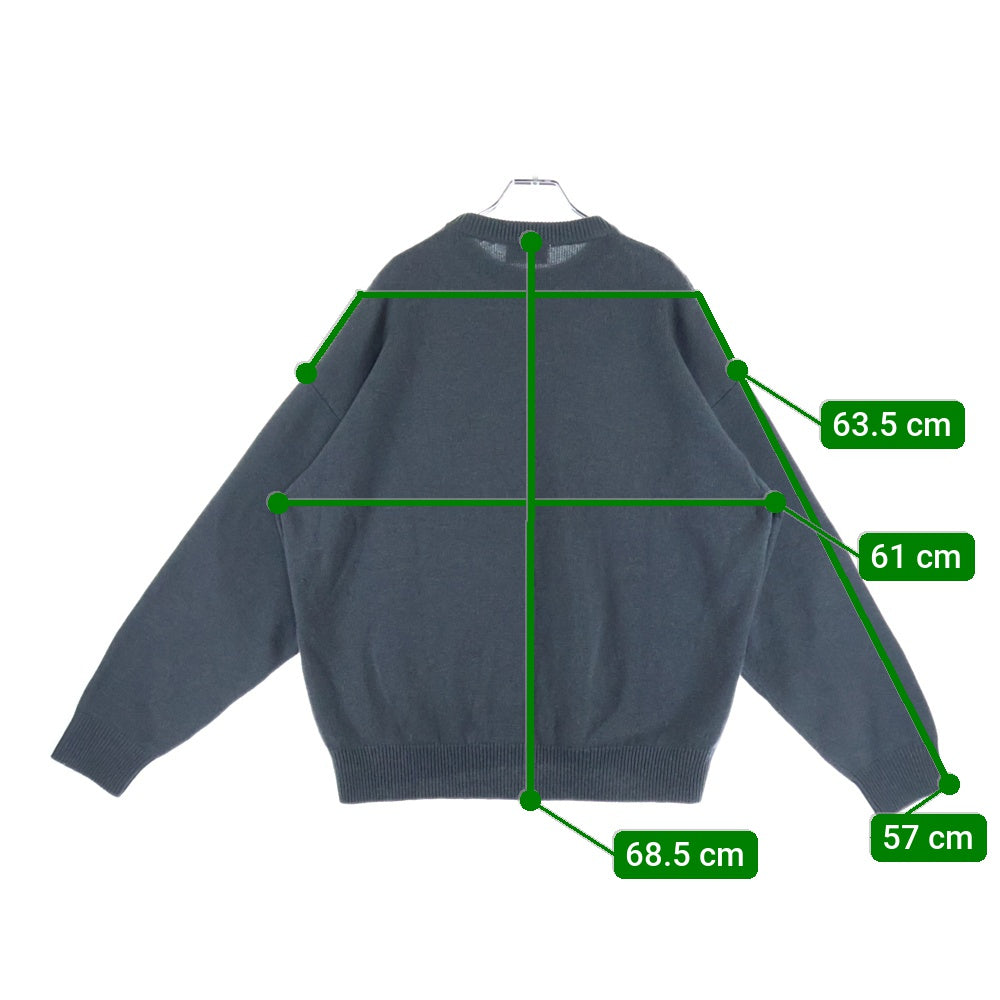 BALENCIAGA(バレンシアガ) 21AW ロゴ刺繍 スポーティー エンブレム カシミヤ ニット セーター 675276 T4121 グレー