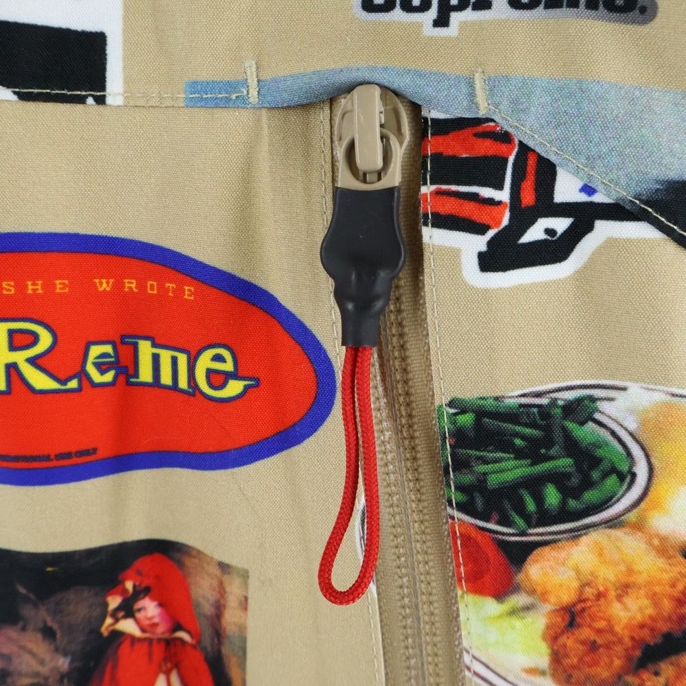 SUPREME(シュプリーム) 21SS GORE-TEX Stickers Shell Jacket ゴアテックス 総柄ジップアップ マウンテンパーカ ジャケット ベージュ