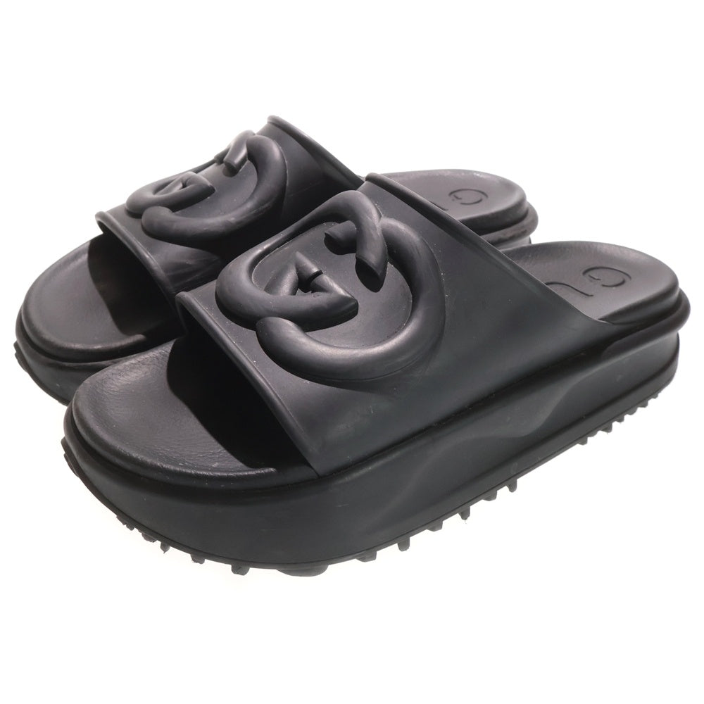 GUCCI(グッチ) インターロッキング Gスライド サンダル ブラック 692380