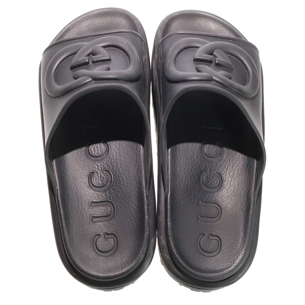 GUCCI(グッチ) インターロッキング Gスライド サンダル ブラック 692380