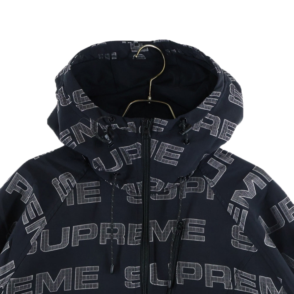 SUPREME(シュプリーム) 21AW Logo Ripstop Hooded Track Jacket ロゴリップストップフードトラックジャケット ブラック