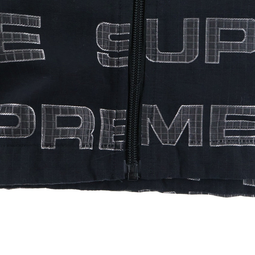 SUPREME(シュプリーム) 21AW Logo Ripstop Hooded Track Jacket ロゴリップストップフードトラックジャケット ブラック