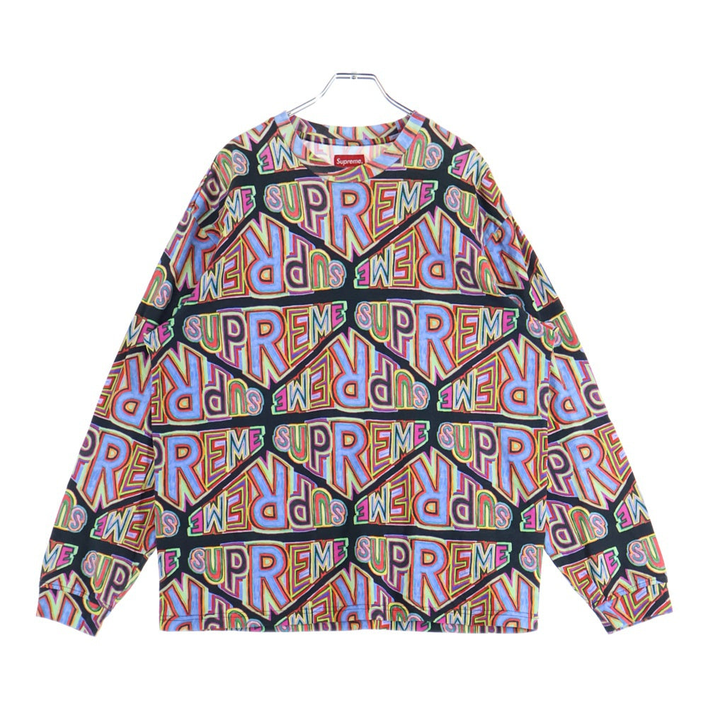 SUPREME(シュプリーム) 20AW Perspective L/S Top パースペクティブ 長袖Tシャツ カットソー 総柄 マルチカラー