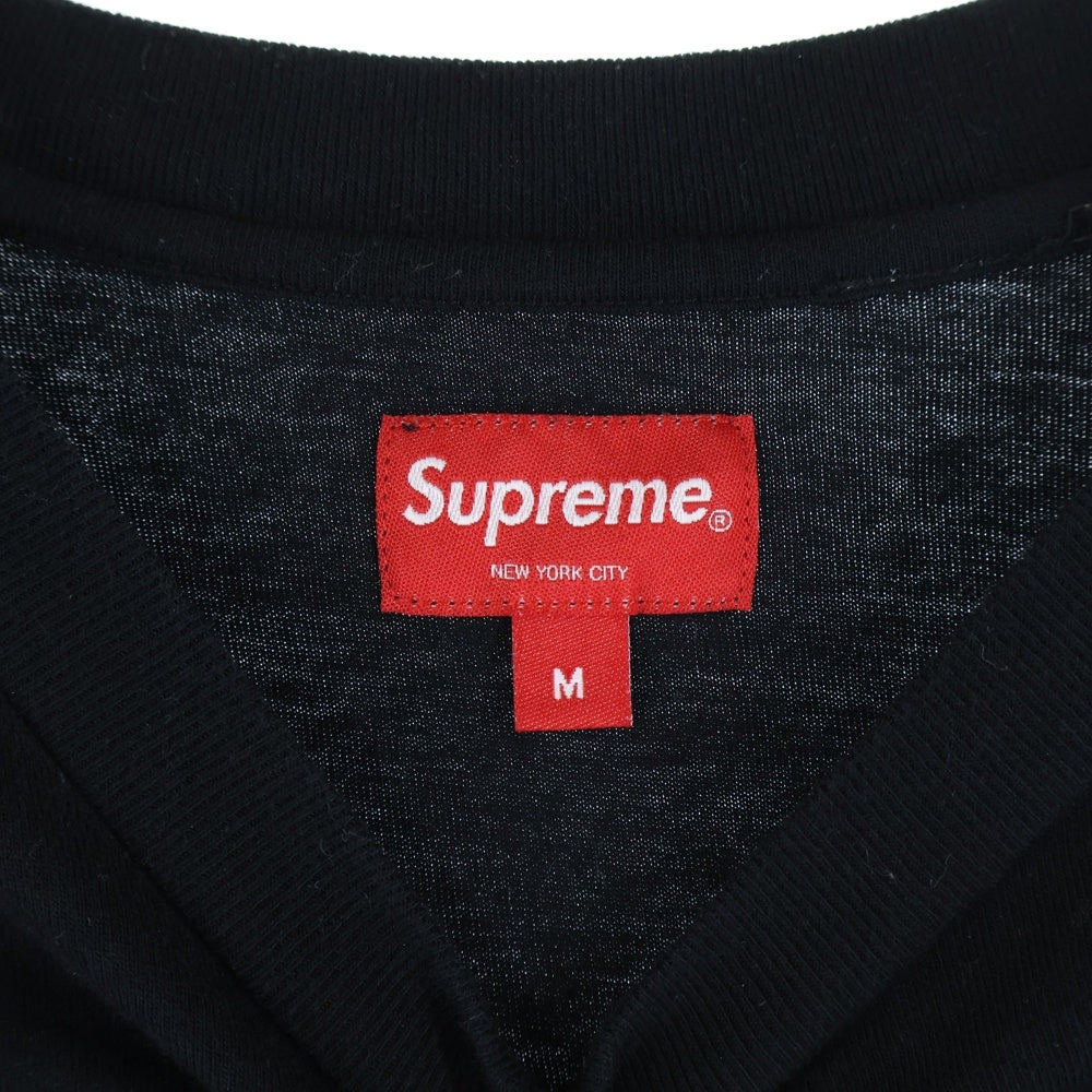 SUPREME(シュプリーム) 21AW Intarsia Sleeve L/S Top インターシャスリーブ 長袖Tシャツ カットソー ブラック