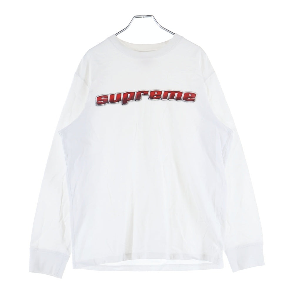 SUPREME(シュプリーム) 19AW Chrome Logo L/S Top クロームロゴ 長袖Tシャツ カットソー ホワイト