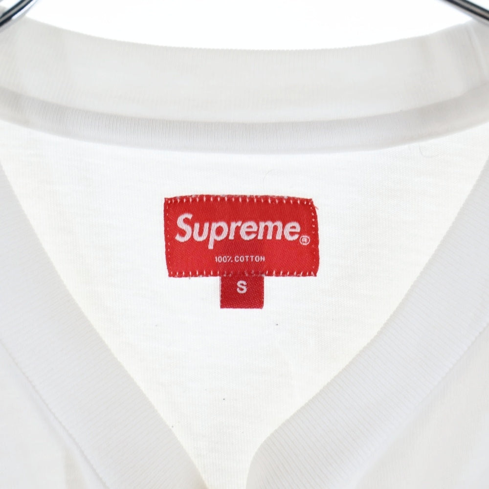 SUPREME(シュプリーム) 19AW Chrome Logo L/S Top クロームロゴ 長袖Tシャツ カットソー ホワイト