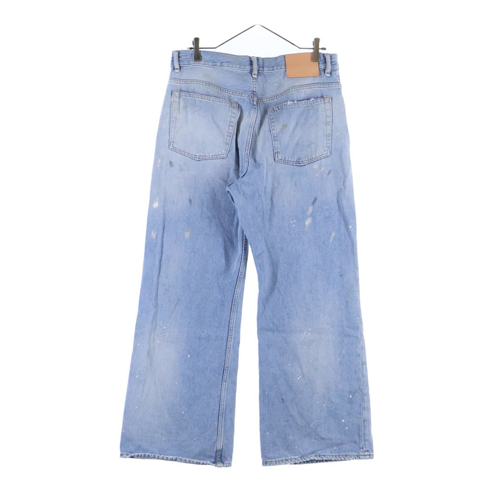 Acne Studios(アクネ ストゥディオズ) 2021M Trafalgar Loose Fit Jeans ペイント加工 ルーズフィットデニムパンツ インディゴ B00389