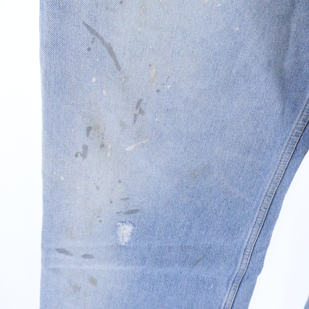 Acne Studios(アクネ ストゥディオズ) 2021M Trafalgar Loose Fit Jeans ペイント加工 ルーズフィットデニムパンツ インディゴ B00389