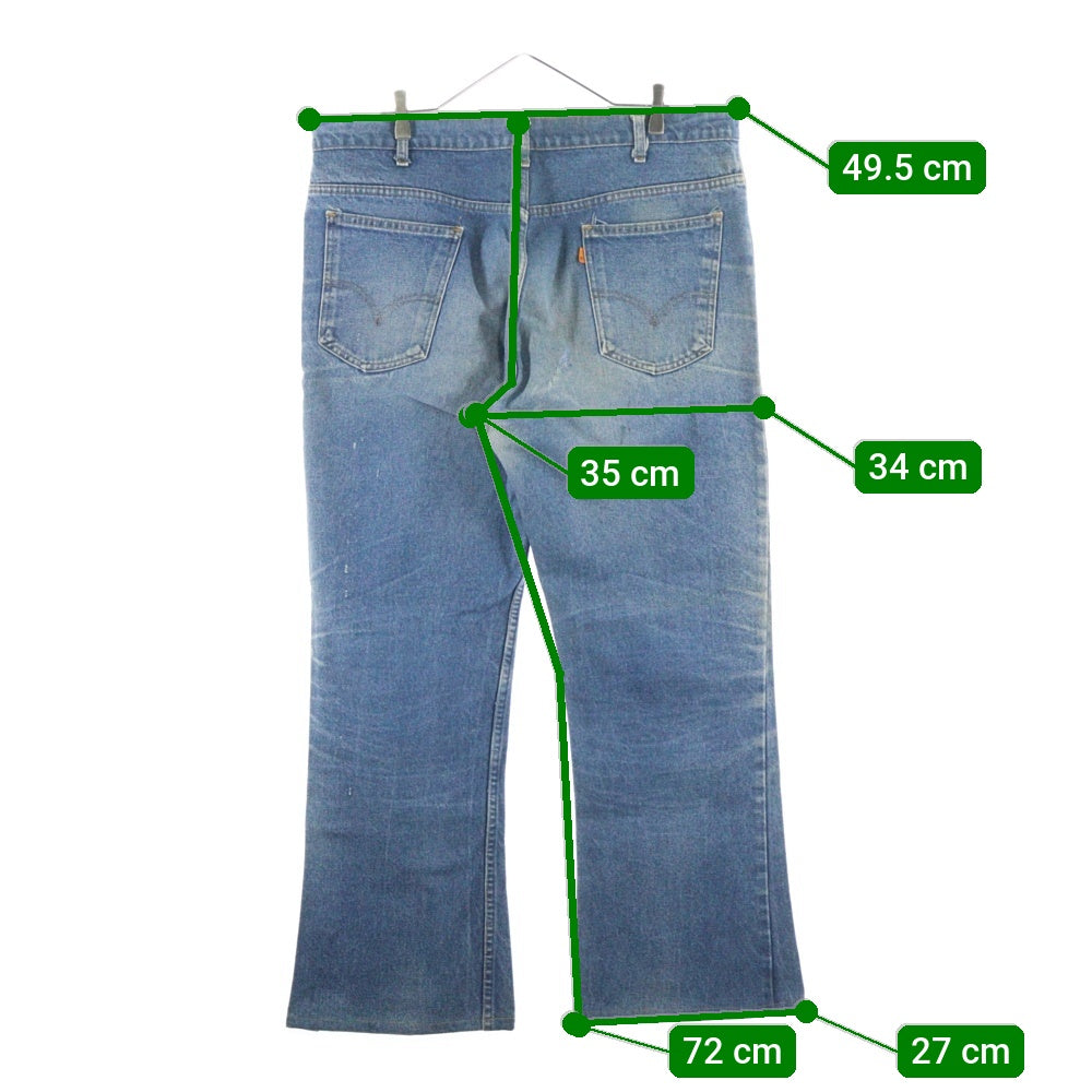 Levi's(リーバイス) 646-0217 ヴィンテージ オレンジタブ ボタン裏刻印39 ジップフライフレアデニムパンツ ベルボトムジーンズ インディゴ