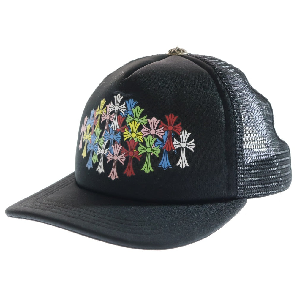 CHROME HEARTS(クロムハーツ) MULTI COLOR SEMETERY CROSS TRUCKER CAP マルチセメタリークロスプリントトラッカーキャップ ブラック