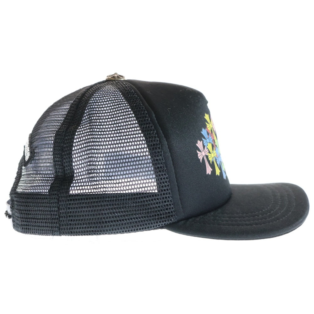 CHROME HEARTS(クロムハーツ) MULTI COLOR SEMETERY CROSS TRUCKER CAP マルチセメタリークロスプリントトラッカーキャップ ブラック