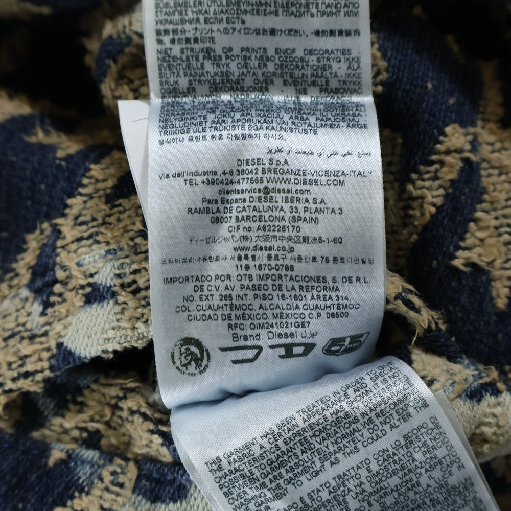 DIESEL(ディーゼル) 25AW D-LOT-FSH1 ノーカラーデザインデニムコート インディゴ A21318