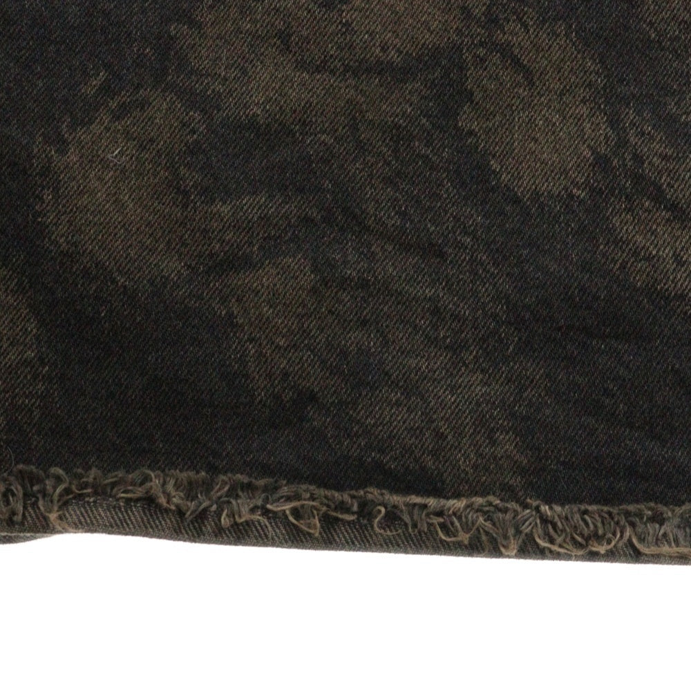 Egon Lab.(エゴンラボ) 24AW ブリーチデザイン加工 バギーデニムパンツ ブラウン