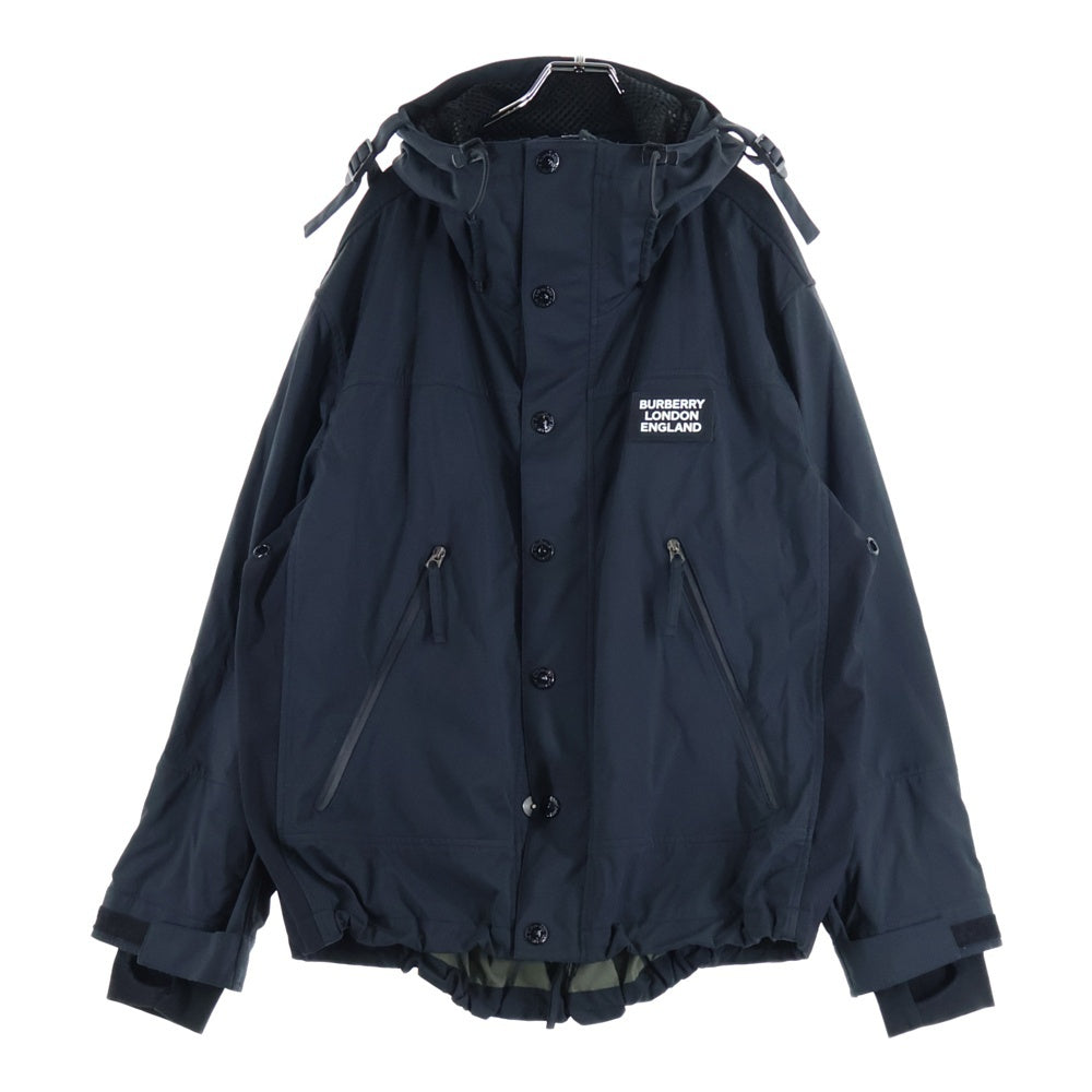 BURBERRY(バーバリー) ティッシ期 脇メッシュ ナイロン フーディー マウンテンパーカー 8033161 ブラック 8033161